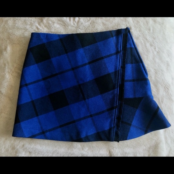 Sandro blue and black twill skirt - Picture 6 of 9